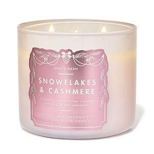 White Barn Snowflakes and Cashmere 3 wick candle
